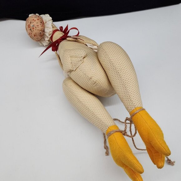 Handmade Hanging Plush Turkey Doll Kitchen Thanksgiving Decor Cotton Fabric - Picture 7 of 8